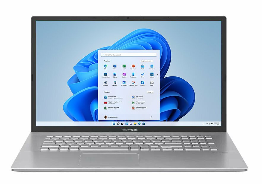 Laptop ASUS VivoBook 17 D712DA-BX857W HD+ Ryzen 3 3250U/8GB/SSD 512GB/INT/Win11H Srebrny (Transparent Silver)