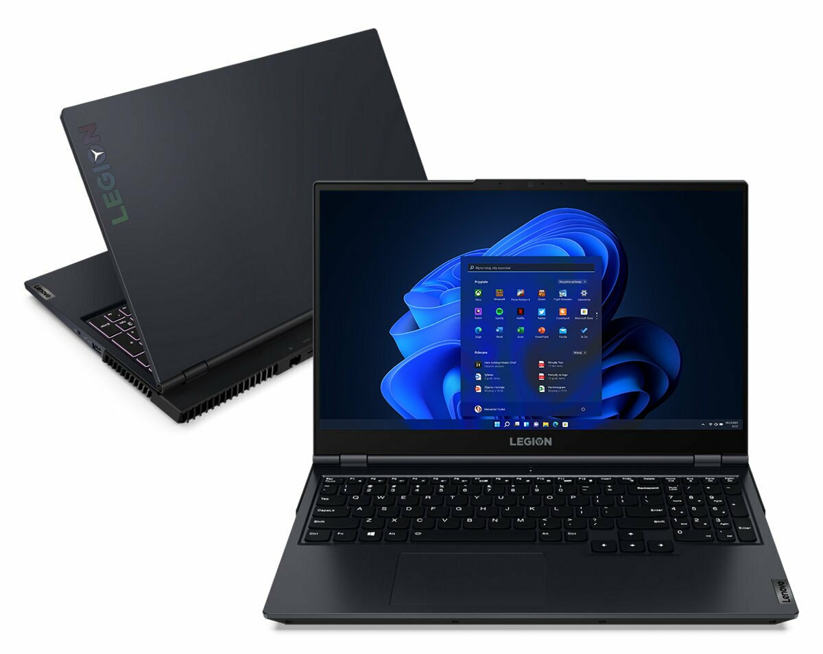 Laptop LENOVO Legion 5 15ACH6H 82JU00TQPB WQHD Ryzen 7 5800H/16GB/1TB SSD/RTX3070 8GB/Win11H Niebieski (Phantom Blue)