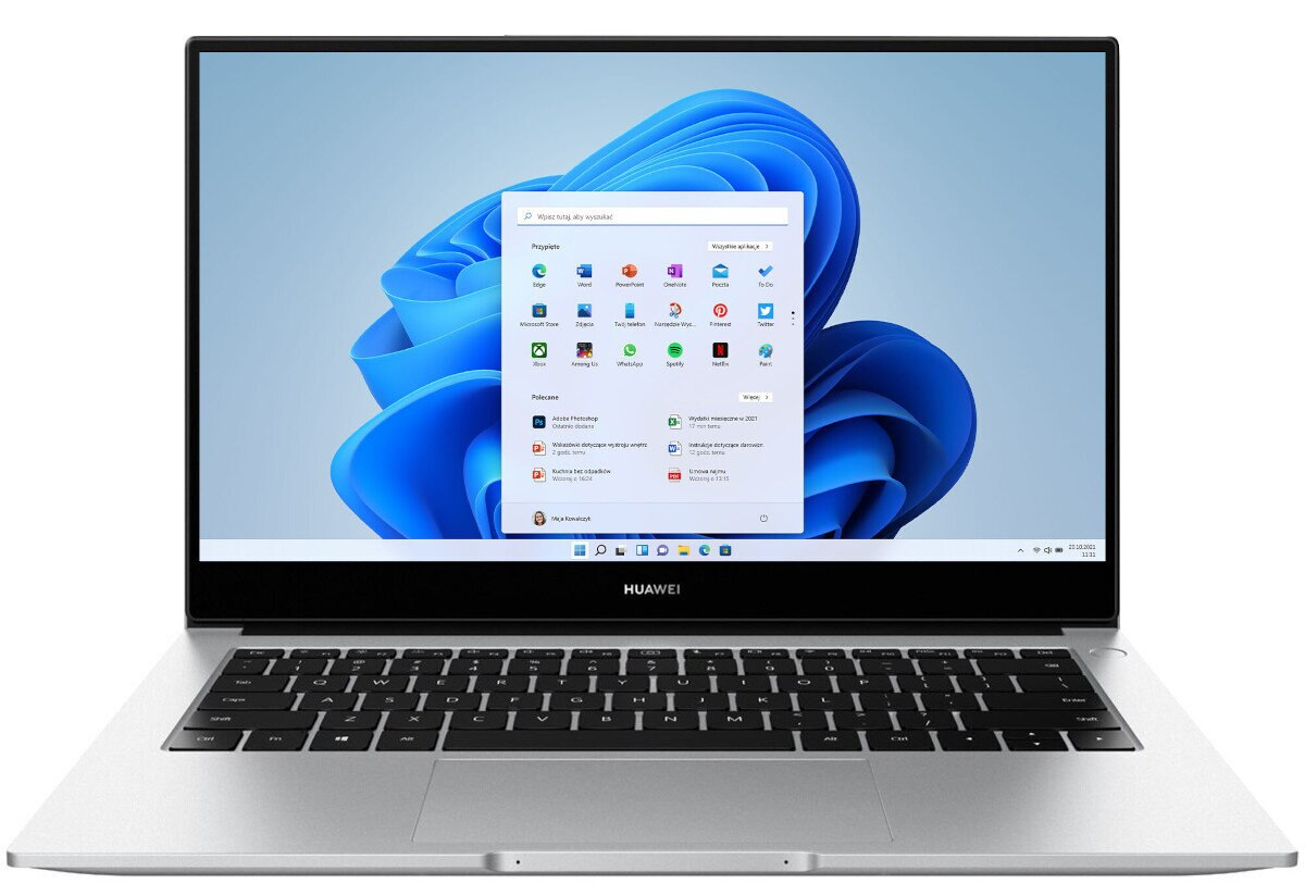 Laptop HUAWEI MateBook D14 (2021) FHD i5-1135G7/8GB/512GB SSD/INT/Win11H Srebrny