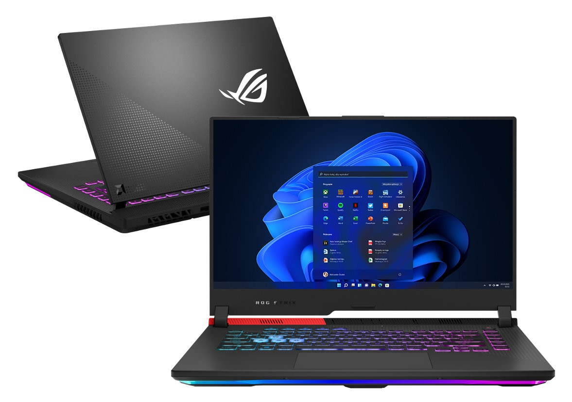 Laptop ASUS ROG Strix G15 Advantage Edition G513QY-HQ025W WQHD Ryzen 9 5980HX/16GB/512GB SSD/RX6800M 12GB/Win11H Czarny (Original Black)