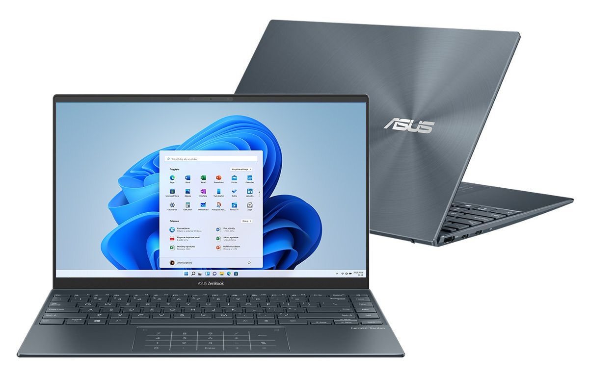 Laptop ASUS ZenBook 14 UX425EA-KI928W FHD i5-1135G7/16GB/512GB SSD/INT/Win11H Szary (Pine Grey)