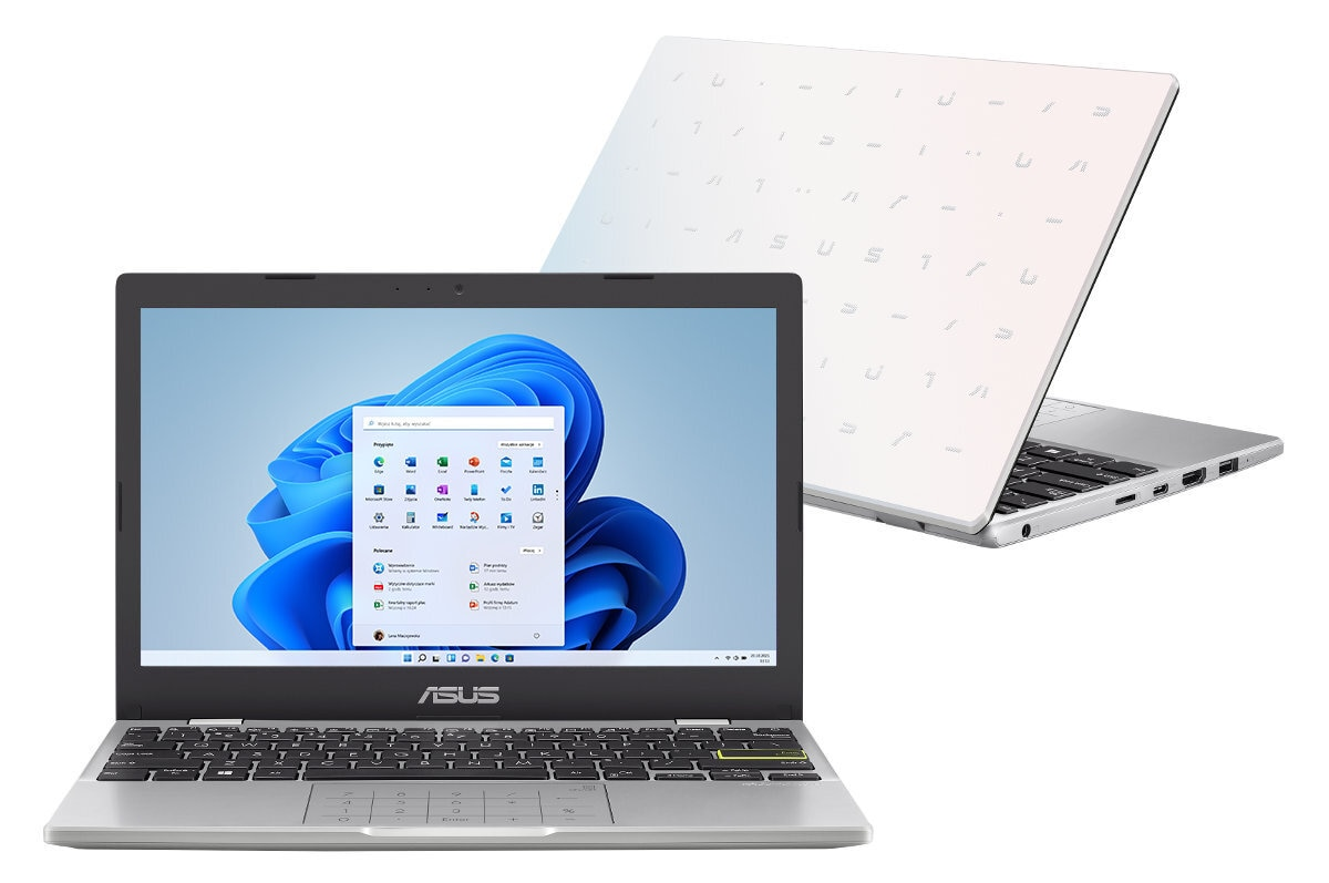 Laptop ASUS E210MA-GJ334WSA HD Celeron N4020/4GB/128GB eMMC/INT/Win11HS Biały (Dreamy White) + Microsoft 365 12 mies.