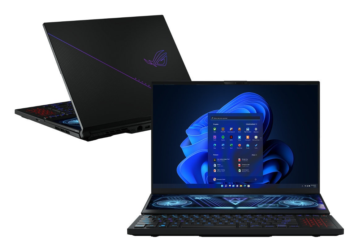 Laptop ASUS ROG Zephyrus Duo 16 (2022) GX650RX-LO154X WQXGA Ryzen 9 6900HX/32GB/2TB SSD/RTX3080Ti 16GB/Win11Pro Czarny