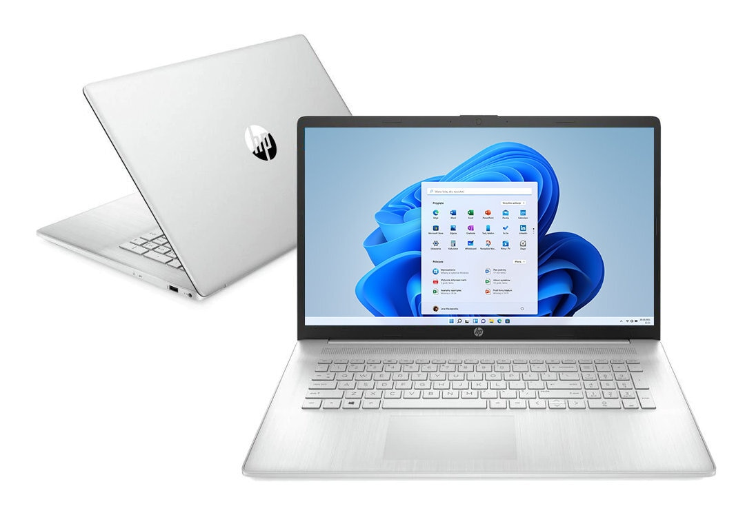 Laptop HP 17-cn0131nw FHD Celeron N4120/8GB/256GB SSD/INT/Win11H Srebrny (Natural Silver)