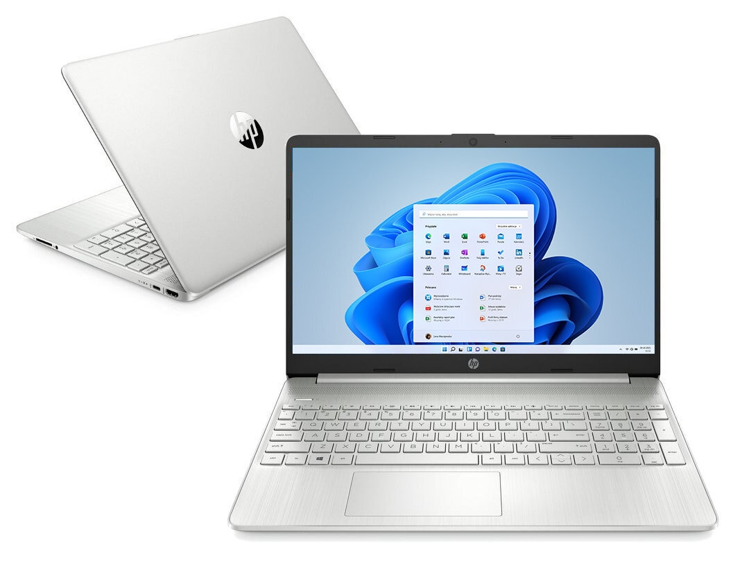 Laptop HP 15s-fq3111nw FHD Celeron N4500/8GB/256GB SSD/INT/Win11H Srebrny (Natural Silver)