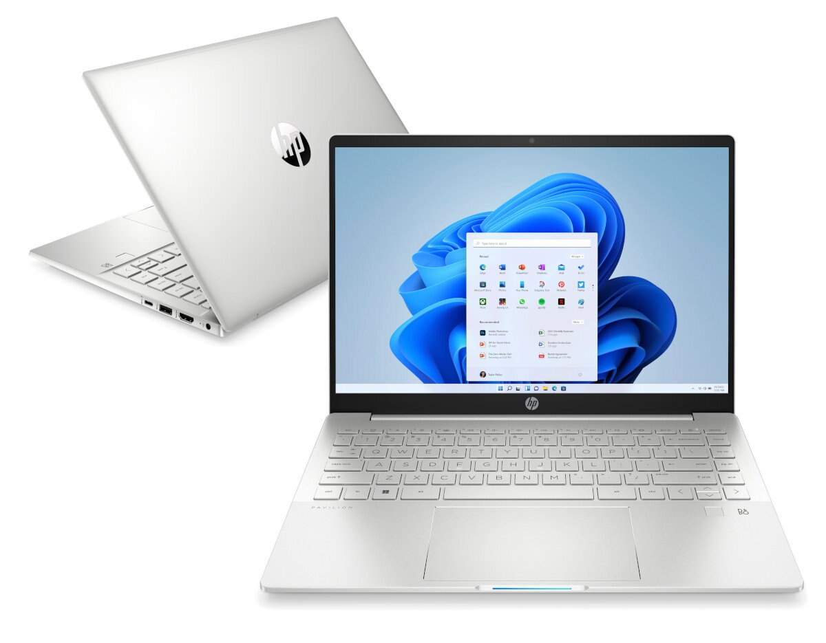 Laptop HP Pavilion Plus 14-eh0001nw 2.2K i5-12500H/16GB/512GB SSD/INT/Win11H Srebrny (Natural Silver)