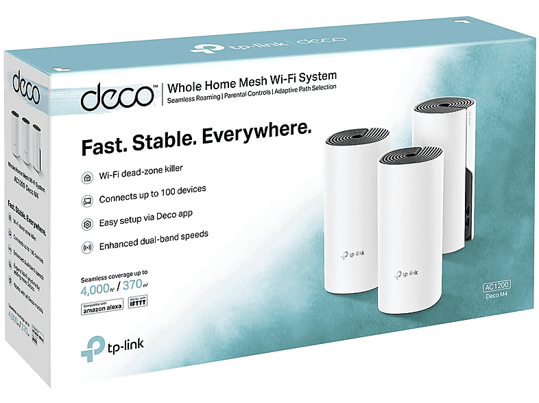 Router TP-LINK Deco M4 2.4 / 5 GHz (DualBand), Wi-Fi Mesh (3 szt.) – zdjęcie 3