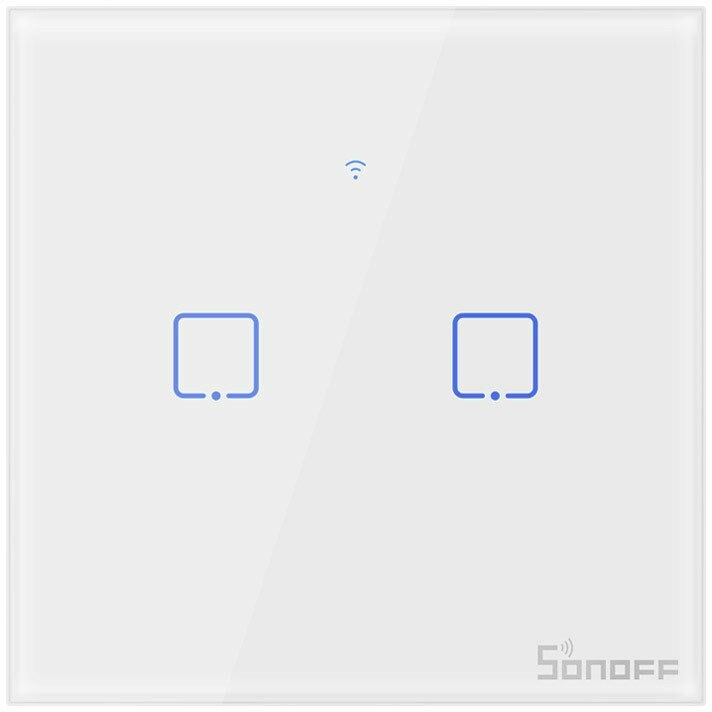 Dotykowy włącznik światła WiFi SONOFF T0 EU TX (2-kanałowy)
