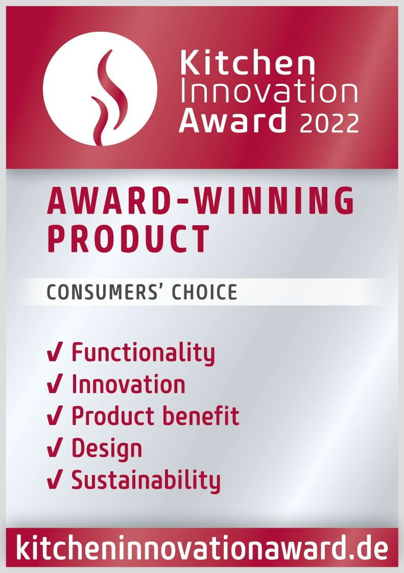 Award certificate with text and logo, red and white colors.