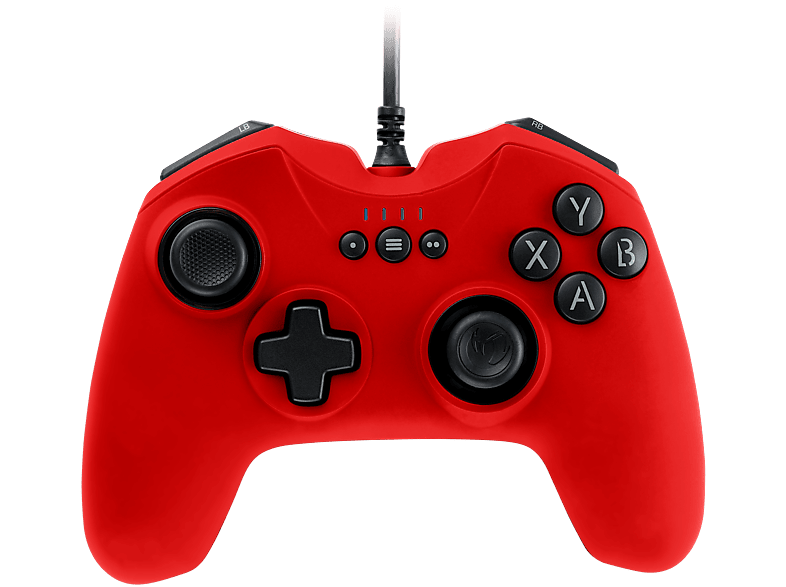 Mando - Nacon PGC-100, Para PC, Cable, Rojo