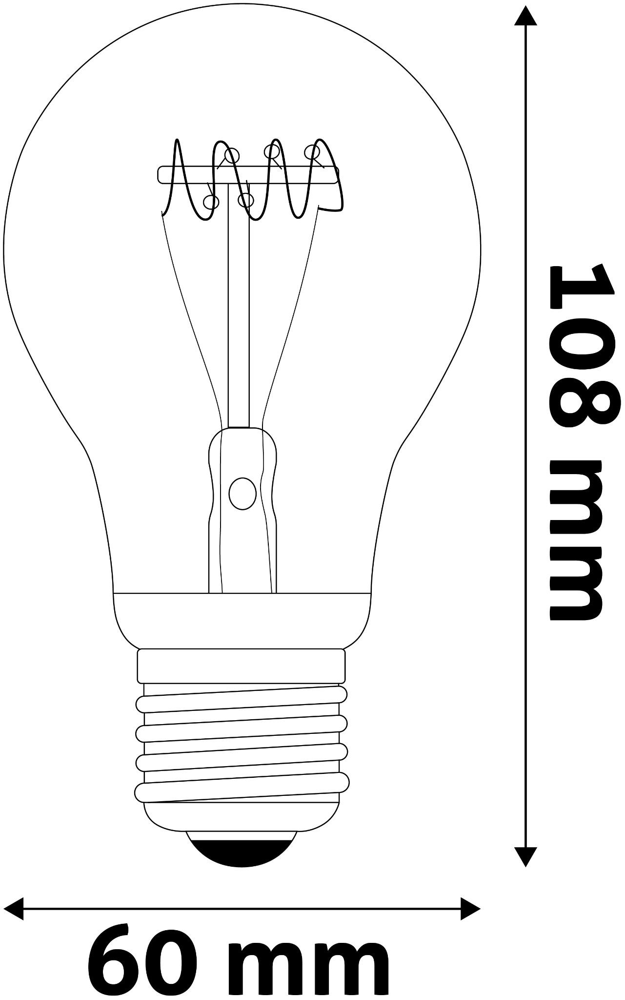 AVIDE LED Soft Filament A60 Globe gömb izzó 4.5W, E27, 400lm, EW 2700K, meleg fehér (ABLSFG27EW-4.5W)