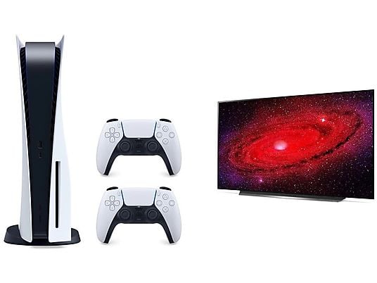 PlayStation 5 + Dodatkowy kontroler DualSense + Telewizor LG OLED55CX3LA + Gra Destruction AllStars