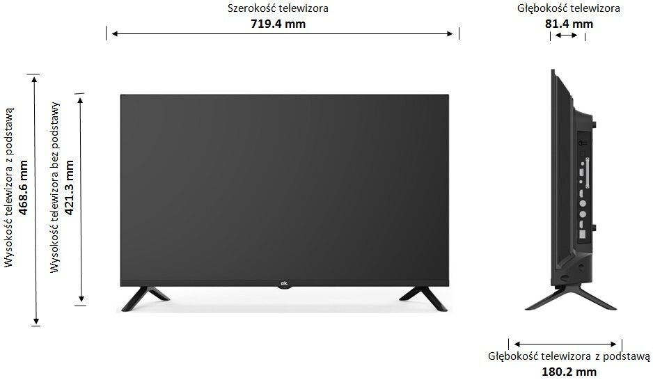 Telewizor OK. ODL 32950FC-TAB