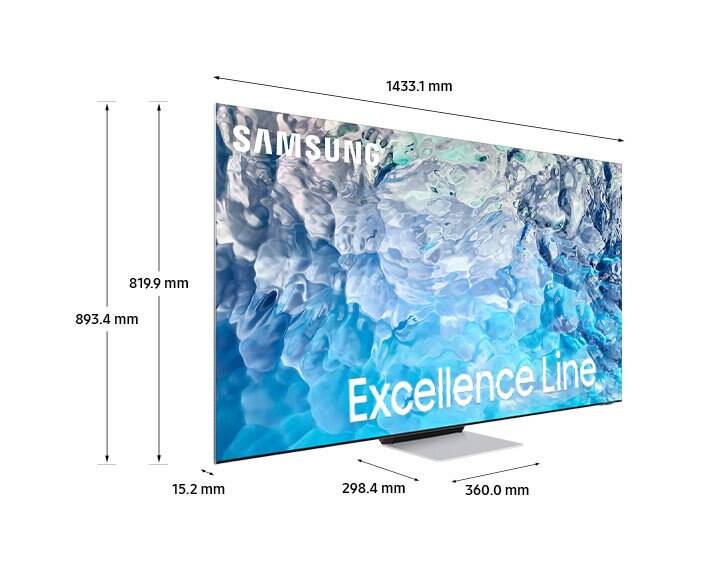 Ekran telewizora wyświetla ekran główny z ikonami aplikacji i malowniczym tłem.