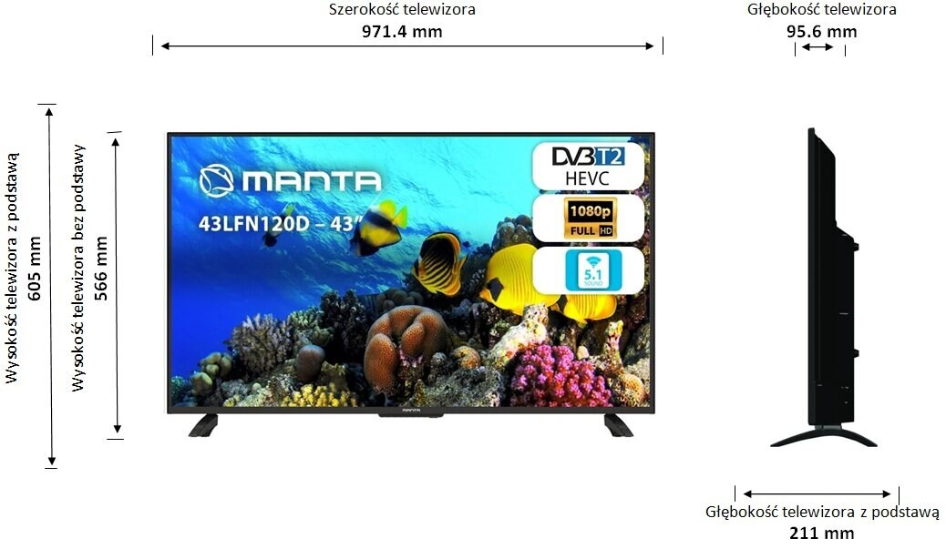 Telewizor MANTA 43LFN120D