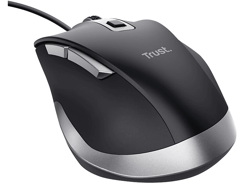 Mysz TRUST Fyda Czarno-srebrny – zdjęcie 3