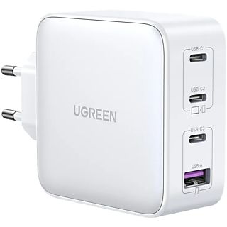 UGREEN 15337 Nexode 100W - Caricabatterie da parete GaN a 4 porte (Bianco)