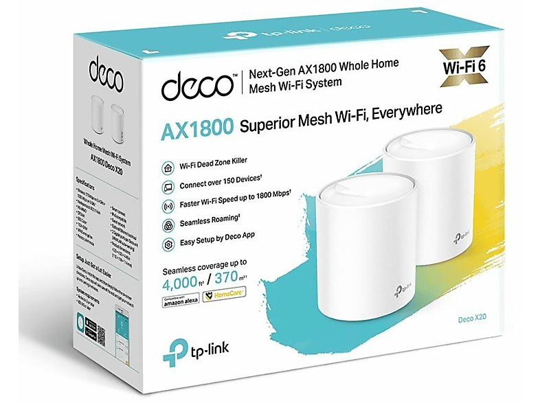 Domowy system Wi-Fi Mesh TP-LINK Deco X20 (2-pack) – zdjęcie 2