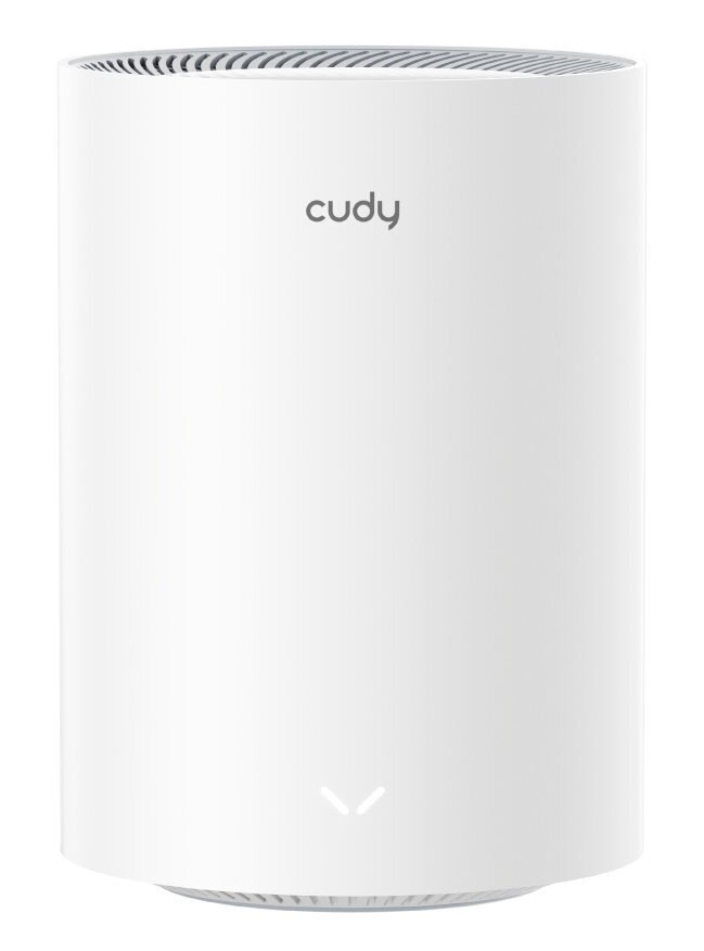 Białe cylindryczne urządzenie z napisem 'cudy'.
