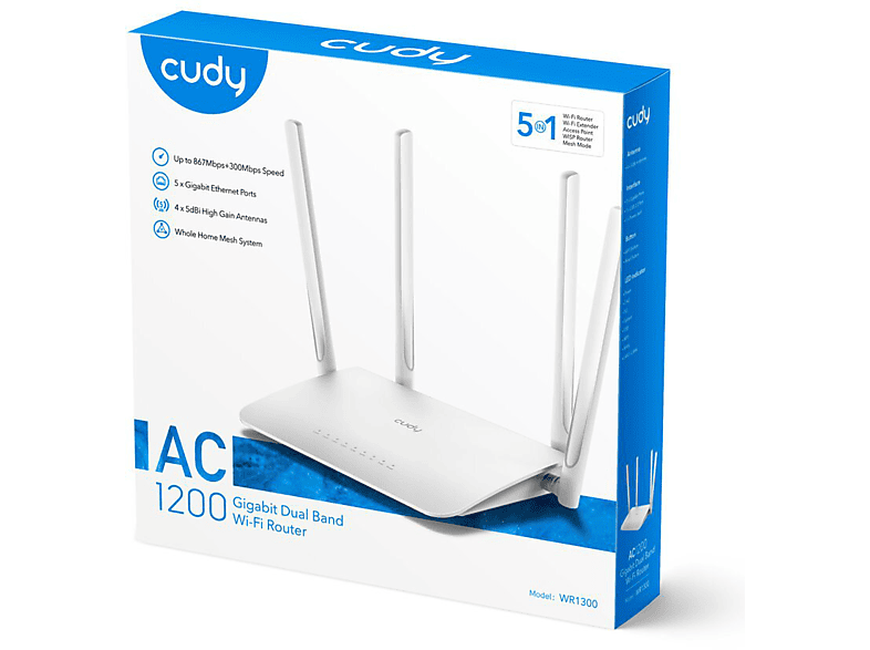 Router CUDY WR1300 2.4 / 5 GHz (DualBand), Wi-Fi Mesh – zdjęcie 3
