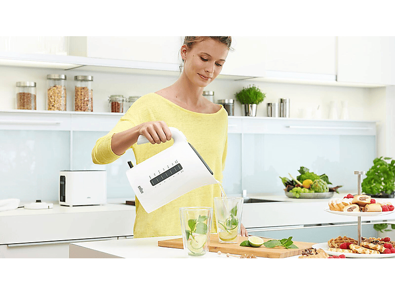 BRAUN PurEase WK 3100 WH Wasserkocher, Weiß