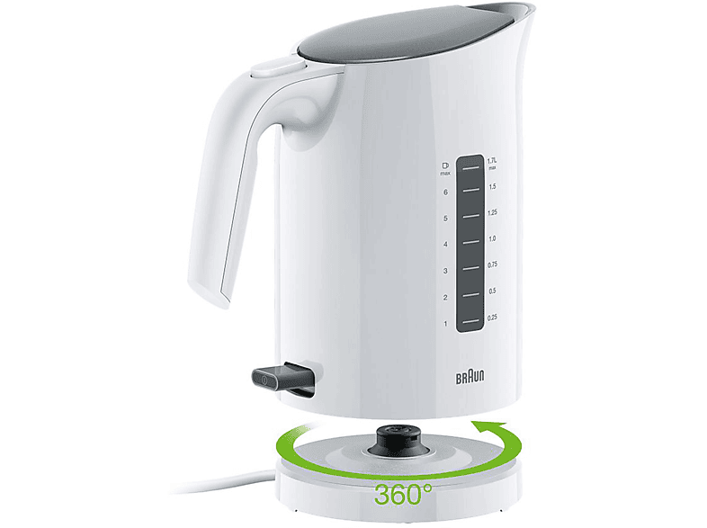 BRAUN PurEase WK 3100 WH Wasserkocher, Weiß