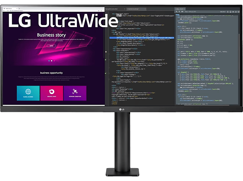 LG 34WN780P-B.AEU Ergo 34'' Sík UWQHD 75 Hz 21:9 FreeSync IPS LED Monitor