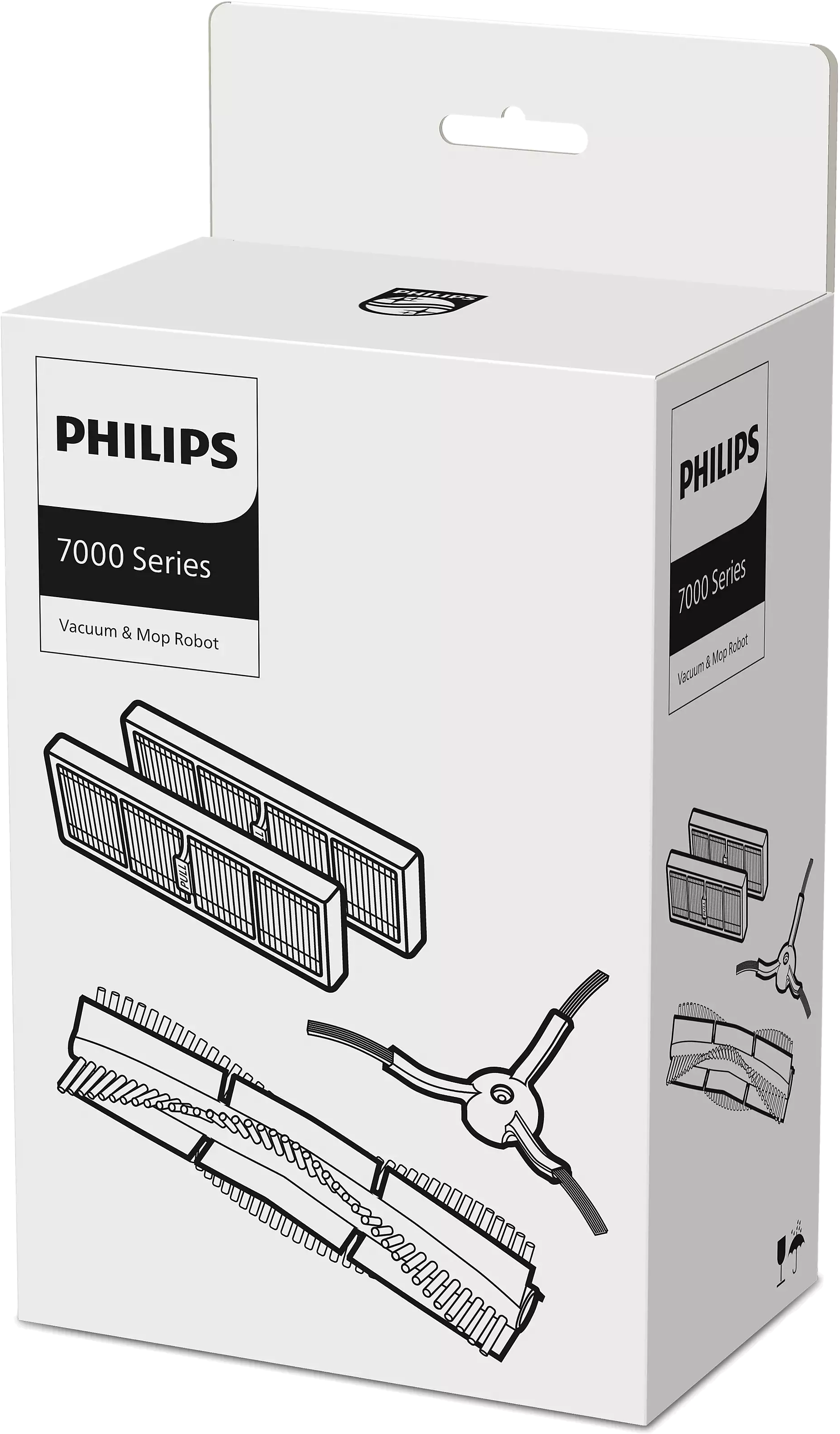 PHILIPS XV1473/00 7000 HomeRun robotporszívó karbantartó készlet, főkefe, oldalkefe, 2 db szűrő