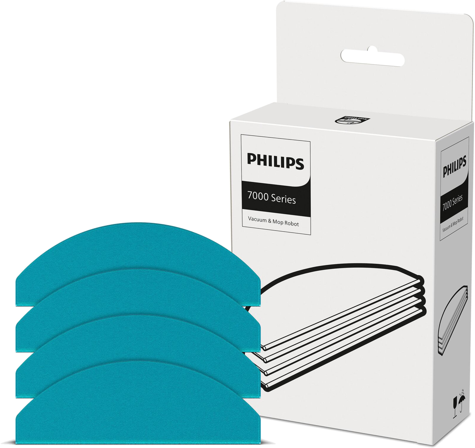 PHILIPS XV1470/00 7000 HomeRun robotporszívó mikroszálas felmosók, 4 db felmosórongy