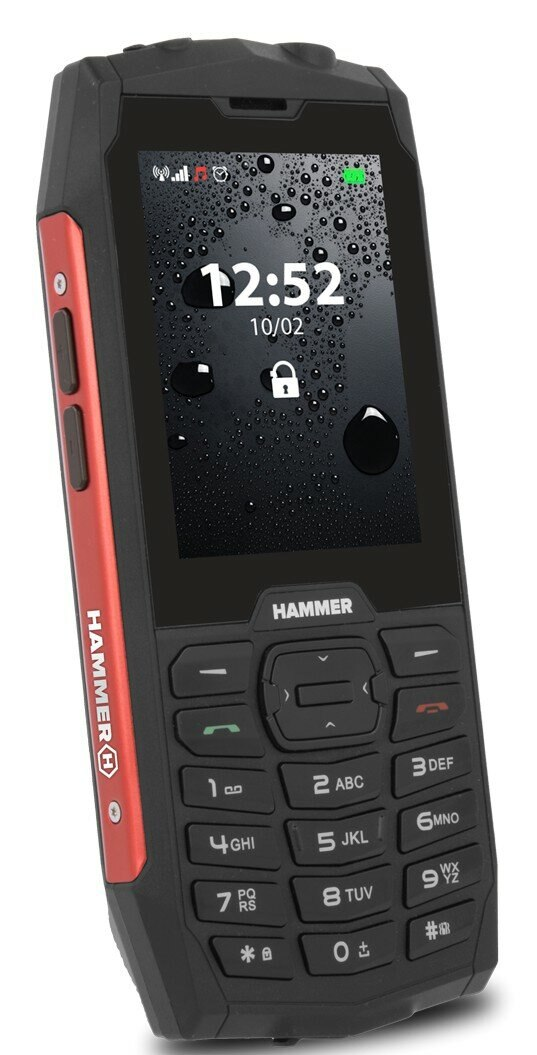 Telefon komórkowy HAMMER 4 Czerwony