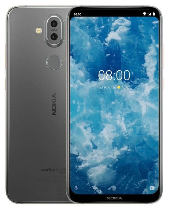 Smartfon NOKIA 8.1 Srebrny