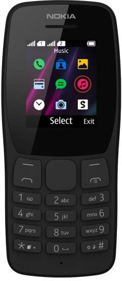 Telefon komórkowy NOKIA 110 TA-1192 Dual SIM Czarny