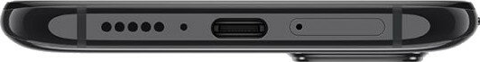 Dolna krawędź smartfona z głośnikiem, portem USB-C i tacką na kartę SIM.