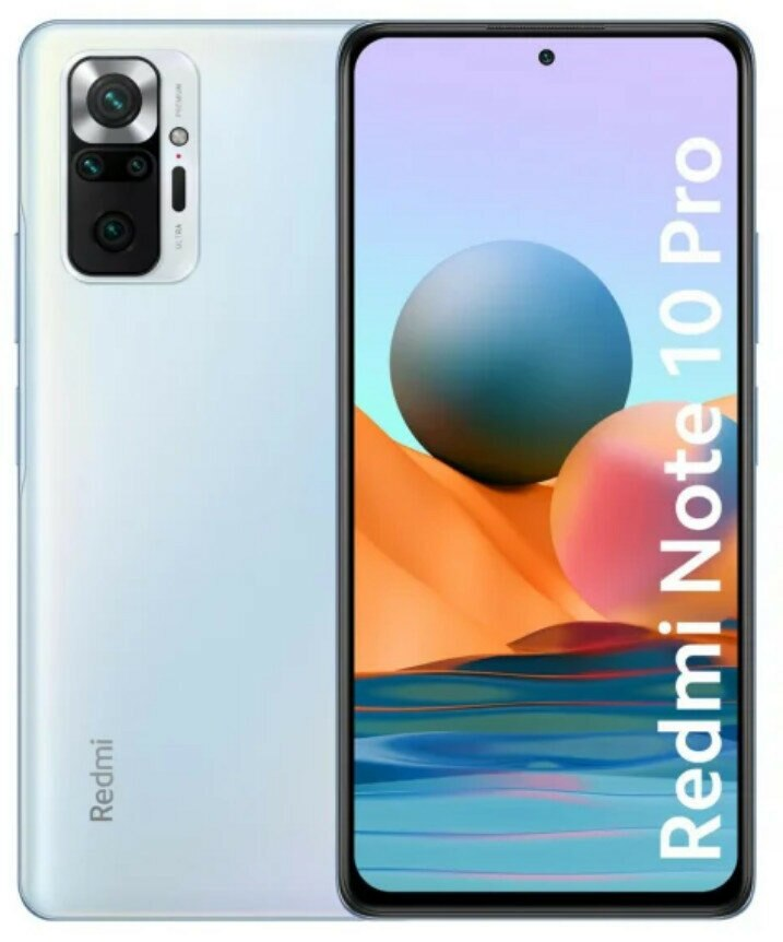 Smartfon XIAOMI Redmi Note 10 Pro 6GB/64GB Jasnoniebieski (Glacier Blue)