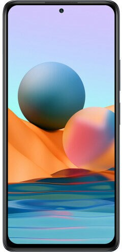 Smartfon. Ekran ma niebieskie i różowe tło.