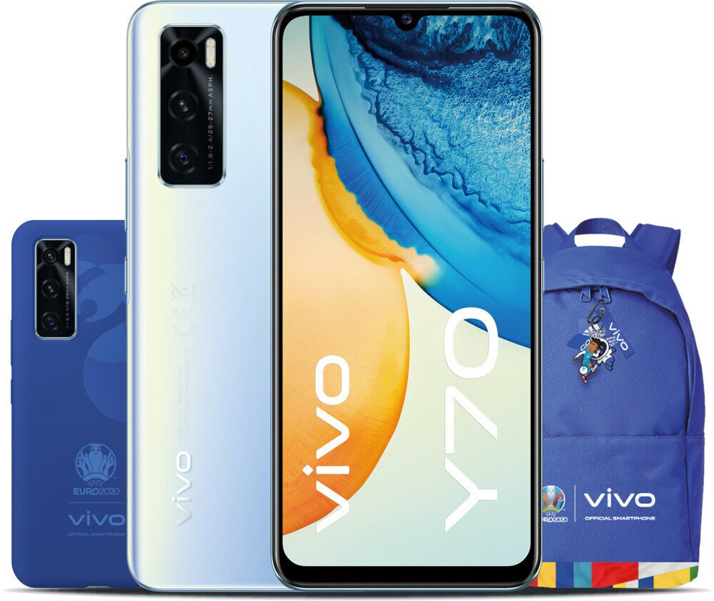 Smartfon vivo Y70 Niebieski (Oxygen Blue) + akcesoria (zestaw)