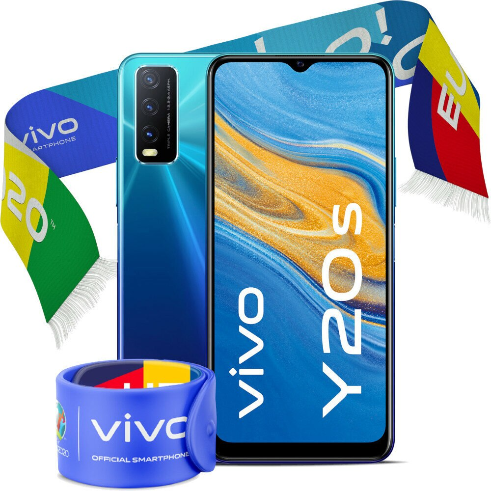 Smartfon vivo Y20S Niebieski (Nebula Blue) + akcesoria (zestaw)
