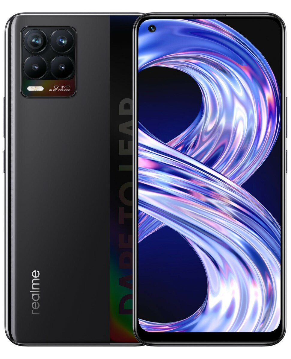 Smartfon REALME 8 6/128GB Głęboka czerń (Cyber Black)