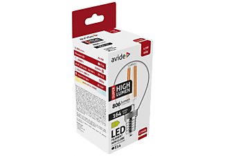 AVIDE LED Filament Mini Globe gömb izzó, Super High Lumen 4.9W, E14, 806lm, WW 2700K (ABLFMG14WW-4.9W-SHL)