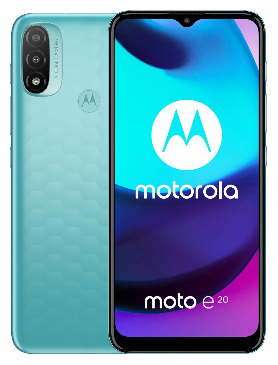 Smartfon MOTOROLA Moto E20 2GB+32GB Niebieski (Coastal Blue)