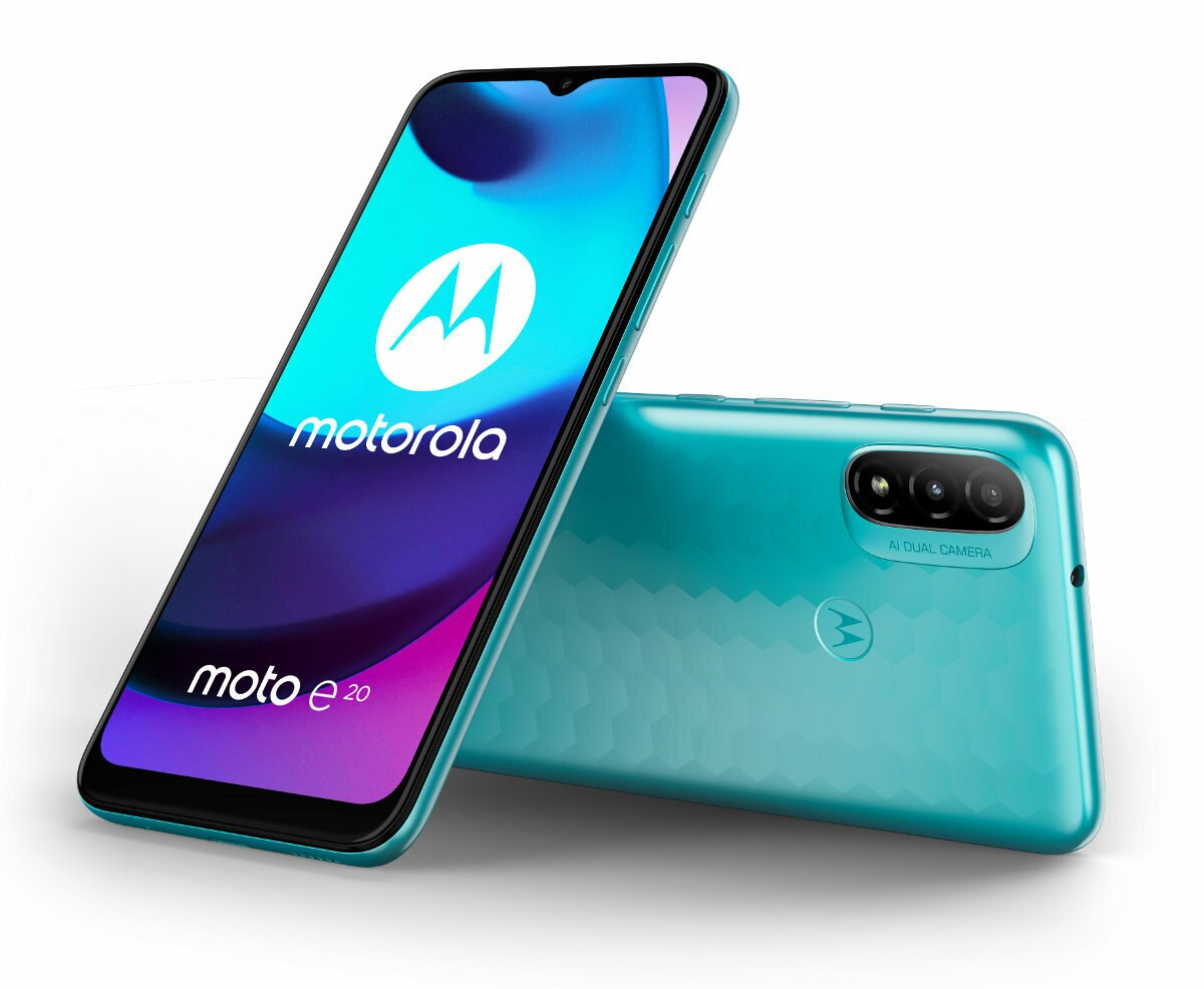Smartfon MOTOROLA Moto E20 2GB+32GB Niebieski (Coastal Blue)