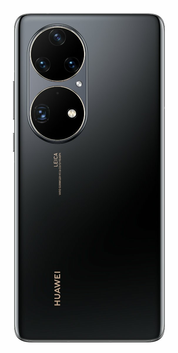 Tył czarnego smartfona z trzema obiektywami i marką Leica.