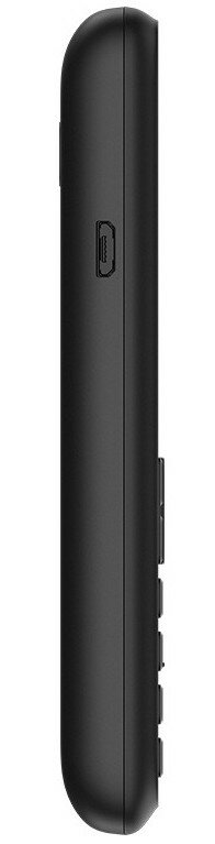 Widok z boku czarnego urządzenia, prawdopodobnie pilota, z portem USB.