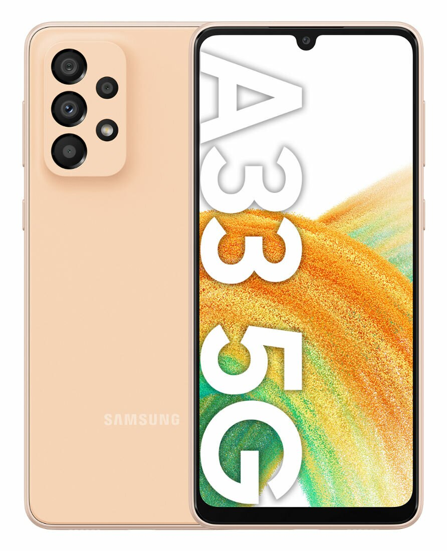 Smartfon SAMSUNG Galaxy A33 5G 6GB+128GB Pomarańczowy SM-A336BZOGEUE