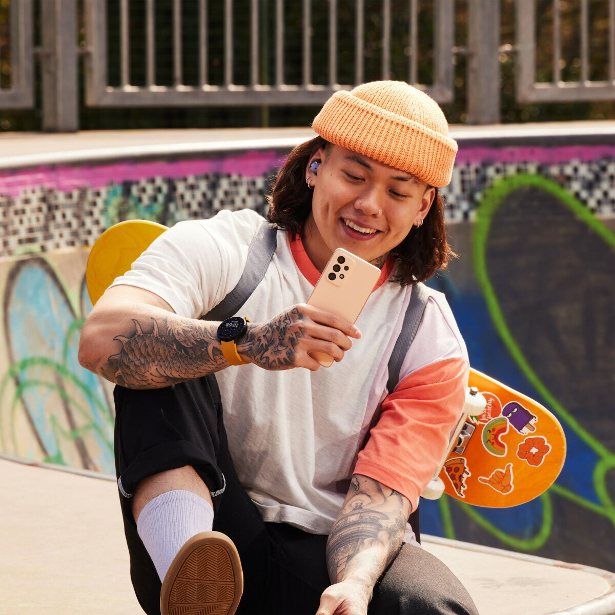 Smartfon SAMSUNG Galaxy A33 5G 6GB+128GB Pomarańczowy SM-A336BZOGEUE