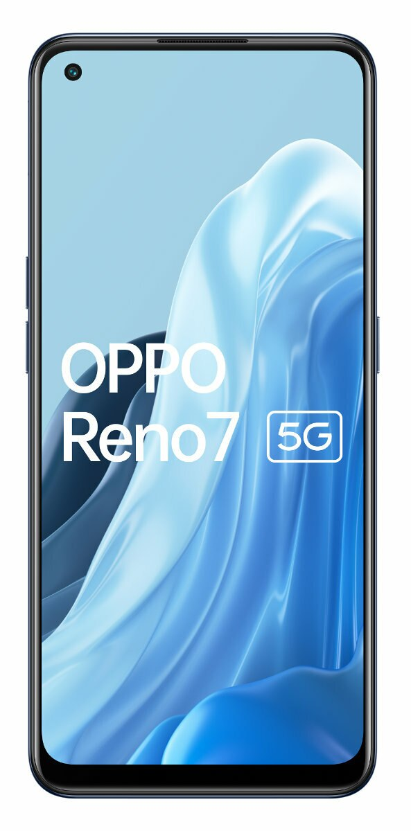 Zbliżenie czarno-niebieskiego telefonu.