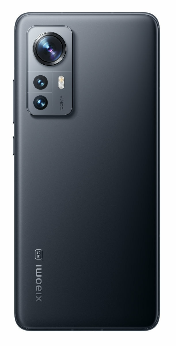 Ciemnoszary tył telefonu z aparatami i logo Xiaomi.