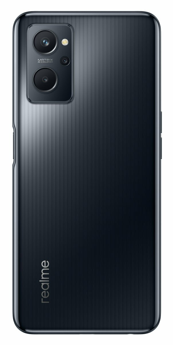 Tył smartfona Realme. Czarny z modułem aparatu i logo Realme.