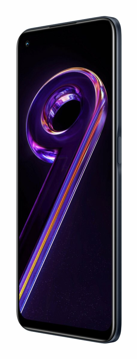 Czarny smartfon, pokazujący cyfrę 9.