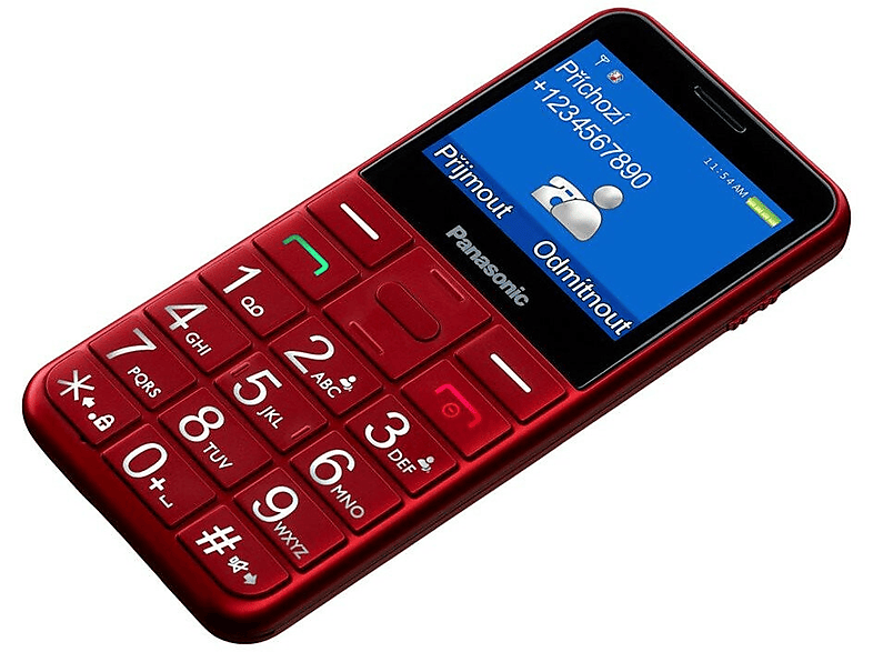 Telefon PANASONIC KX-TU155 Czerwony – zdjęcie 2
